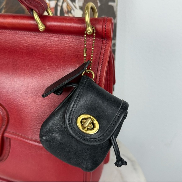 Coach Vintage 90's Day Pack Keyfob Mini Key Chain Bag Charm Black 9365 - Picture 5 of 8